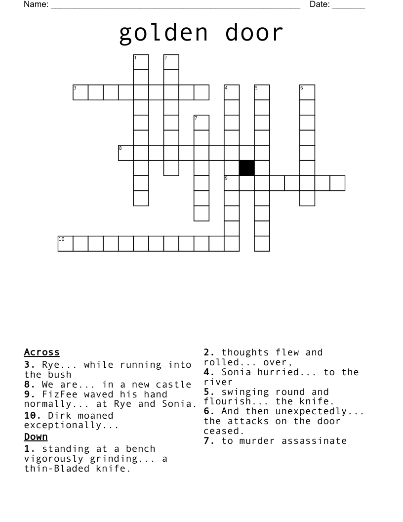 golden door Crossword