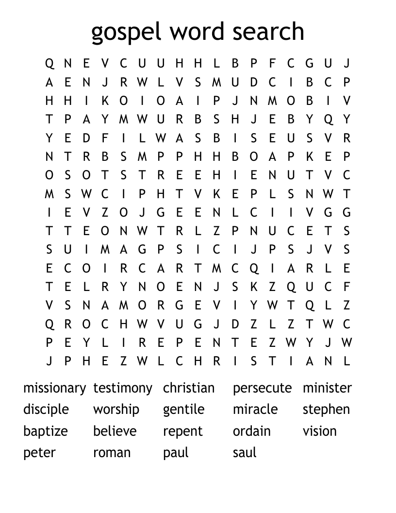 gospel word search