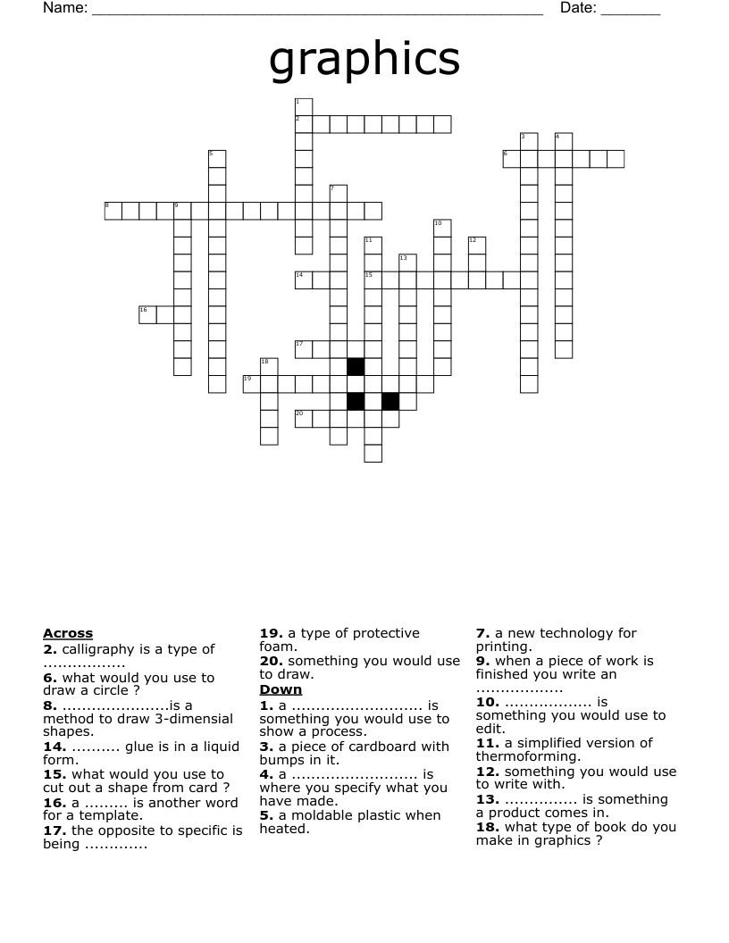 graphics Crossword