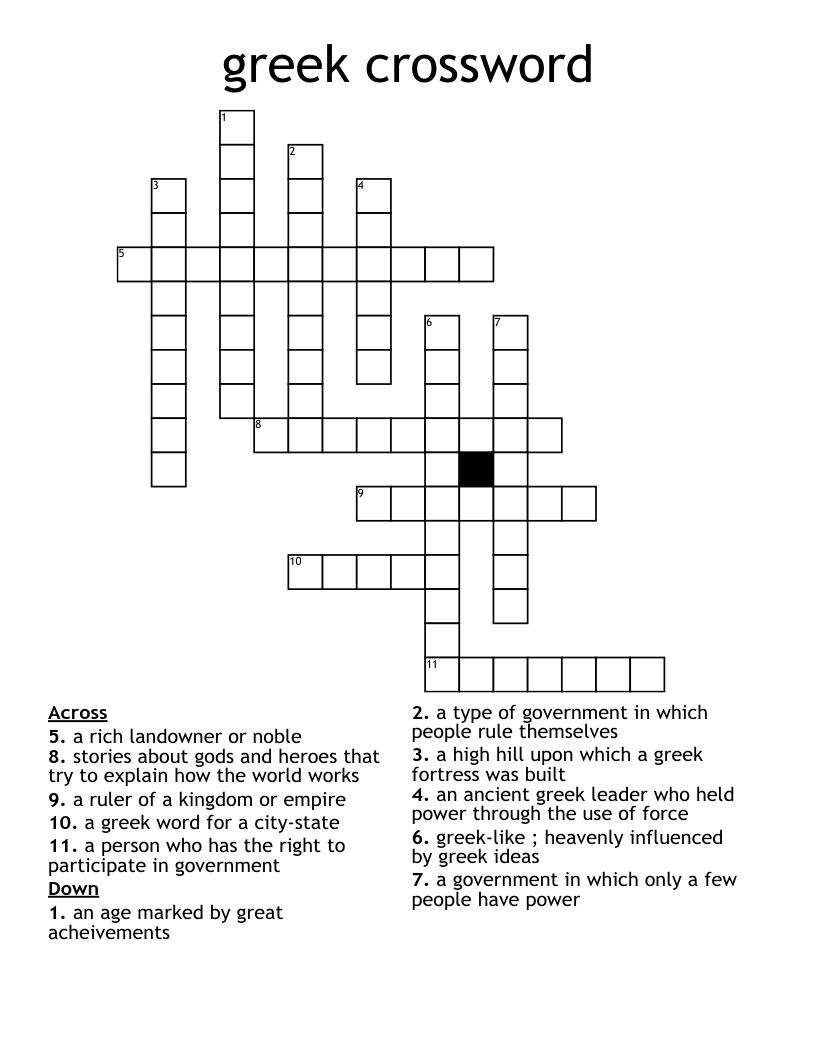 greek crossword 