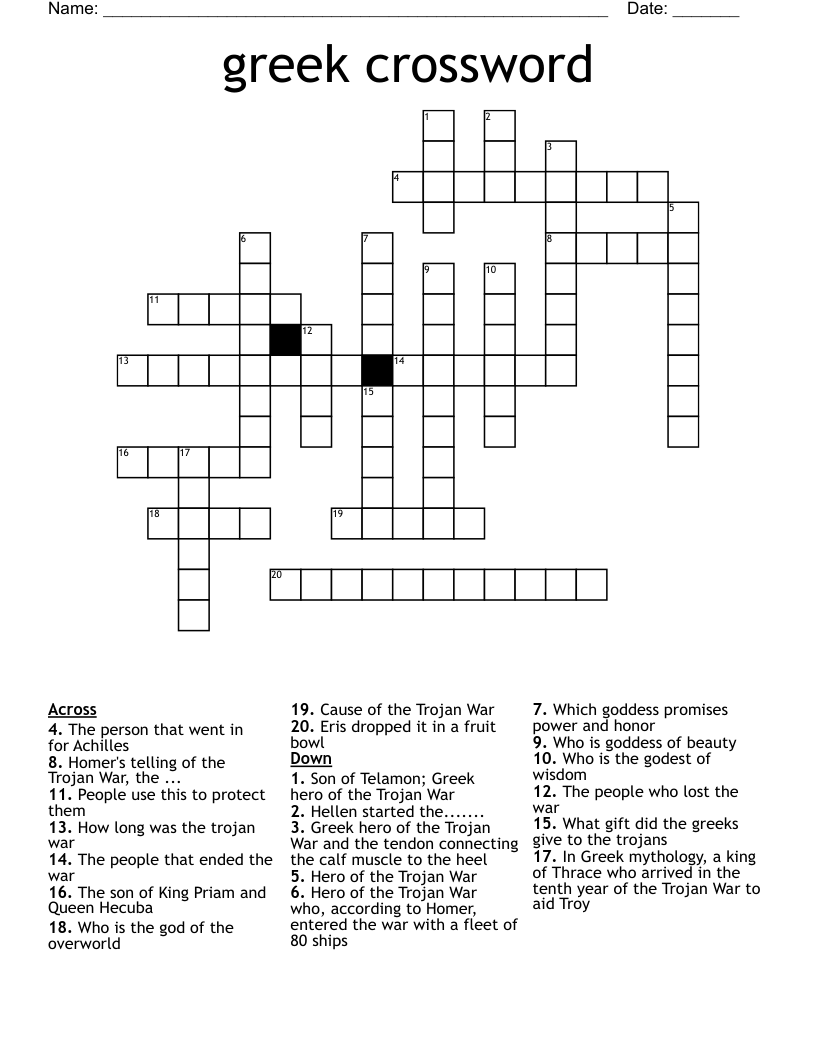 greek crossword 