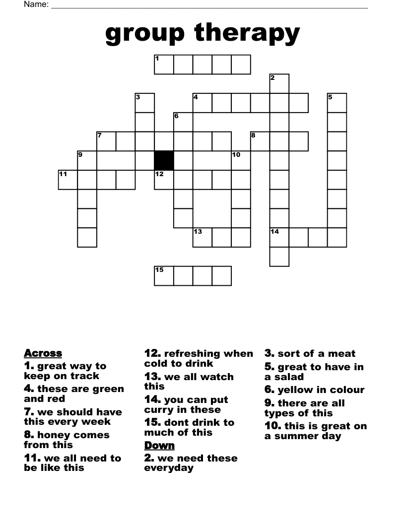 group therapy  Crossword