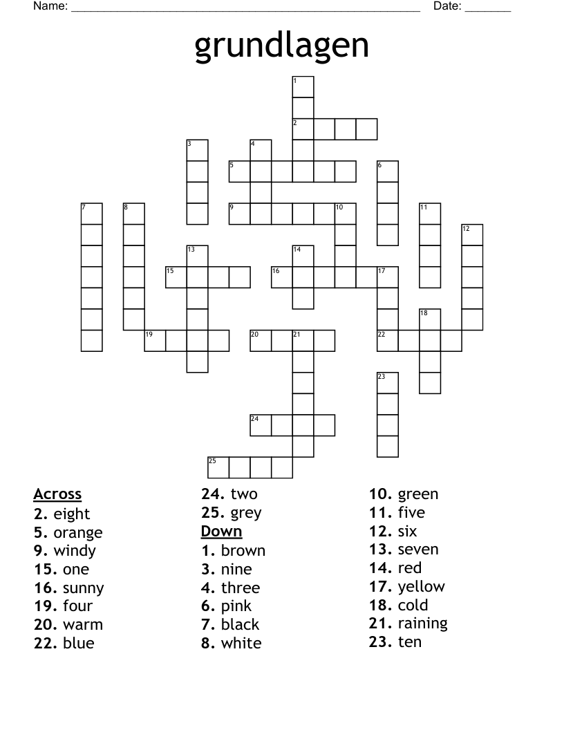 grundlagen Crossword