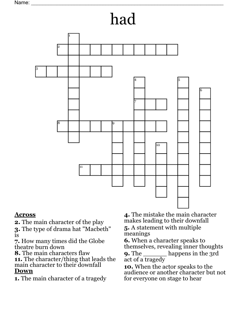 had Crossword