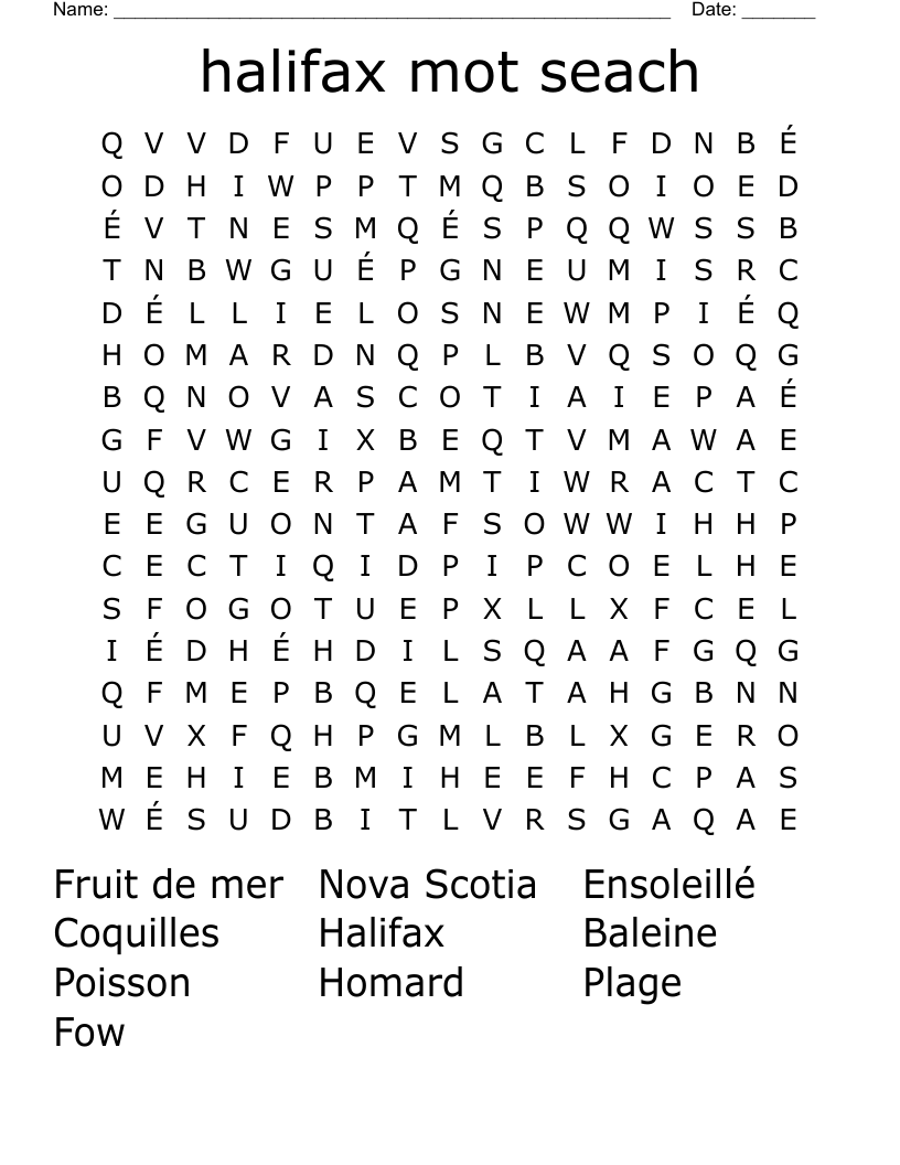 halifax mot seach Word Search
