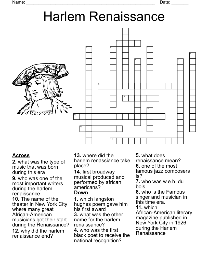 Harlem Renaissance  Crossword