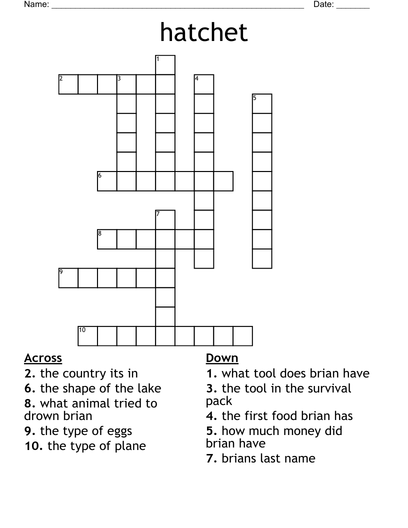 hatchet Crossword