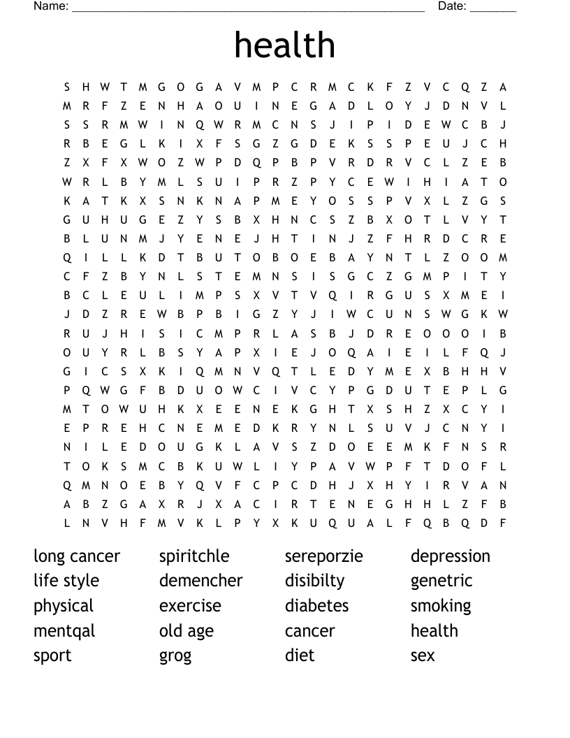 health Word Search