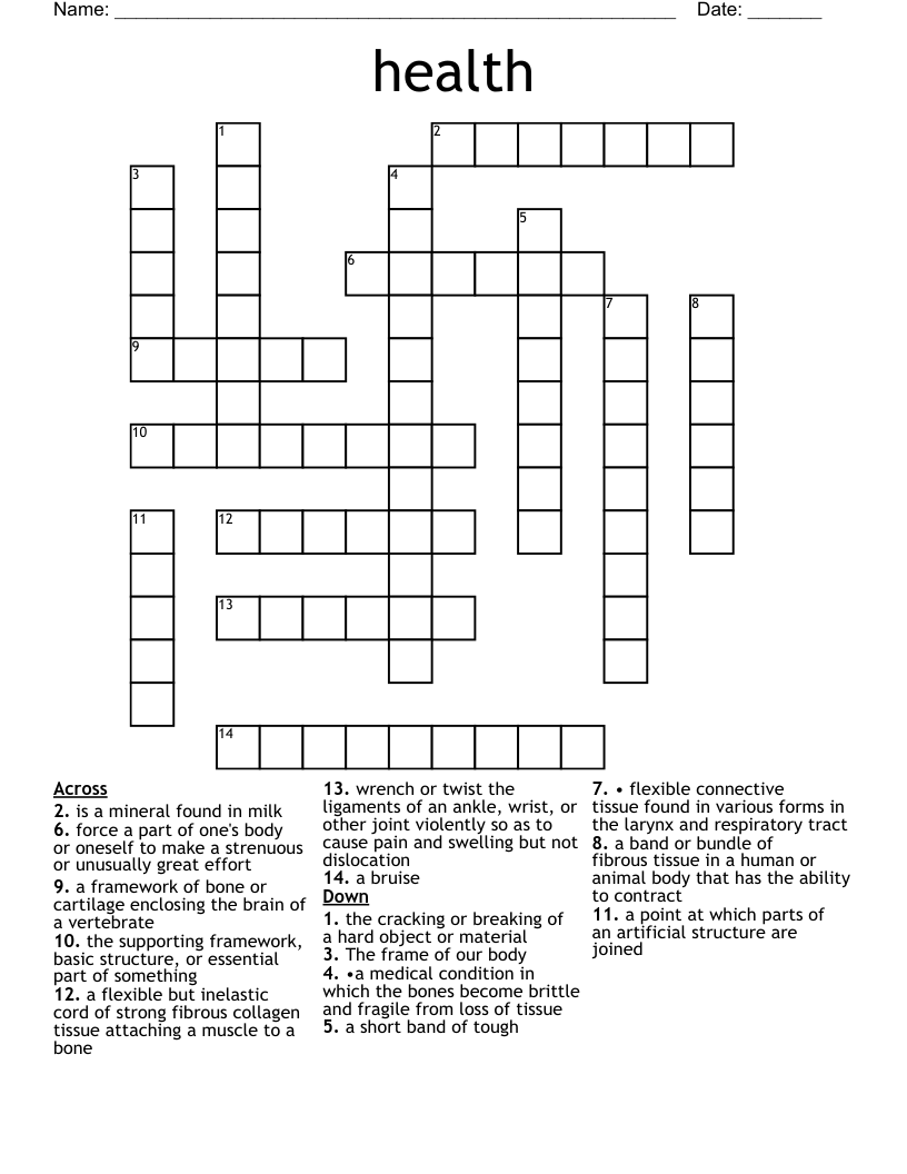 health Crossword