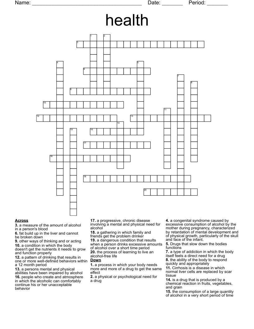health Crossword