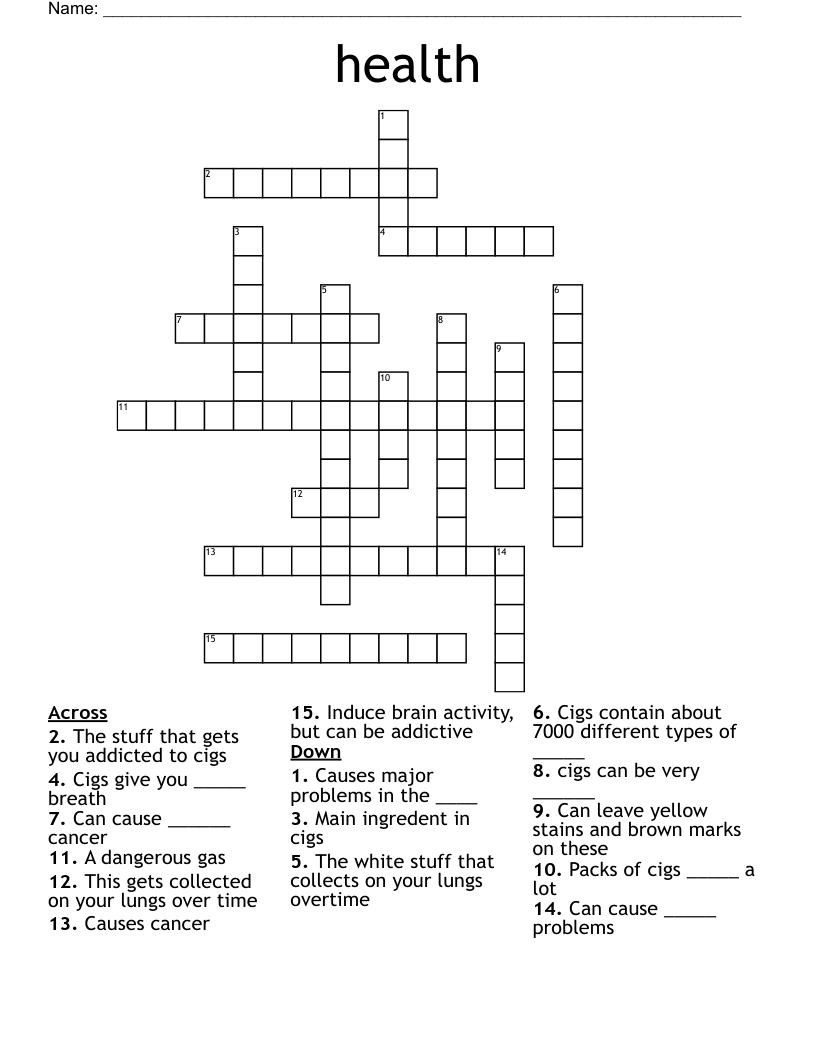 health Crossword