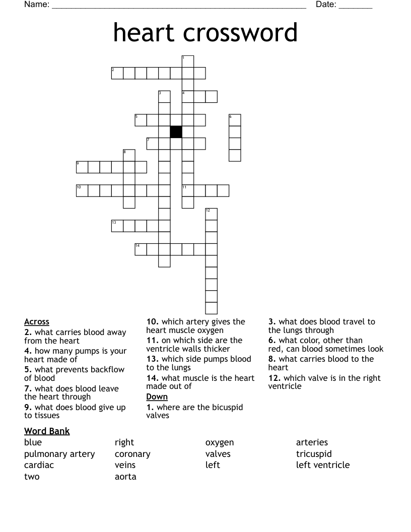 heart crossword