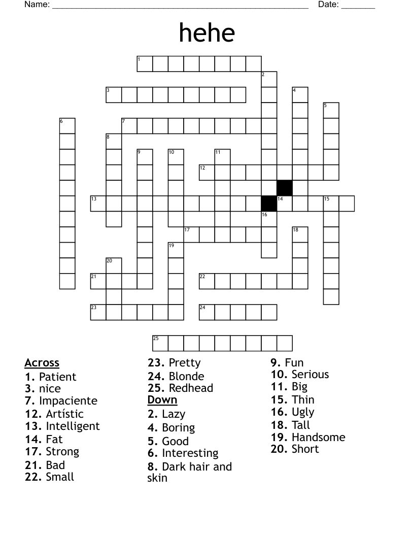 hehe Crossword
