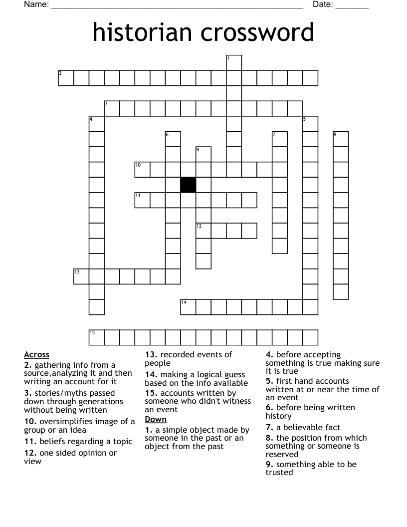 historian crossword