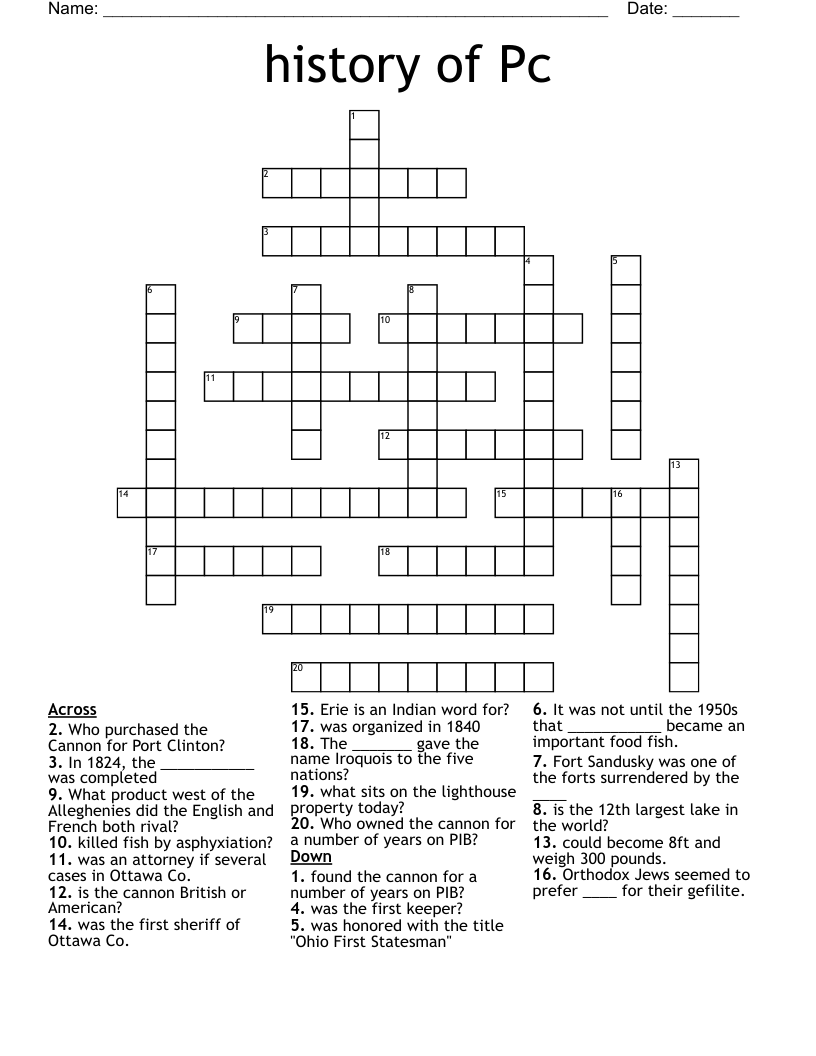 history of Pc Crossword