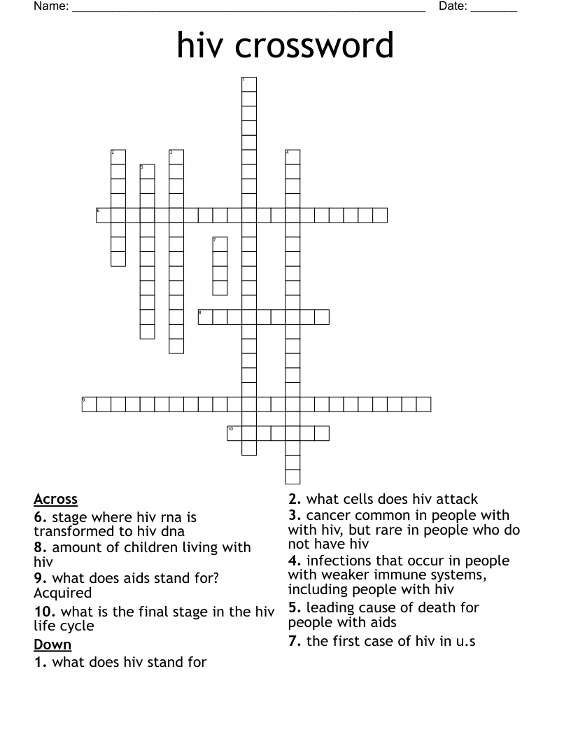 hiv crossword