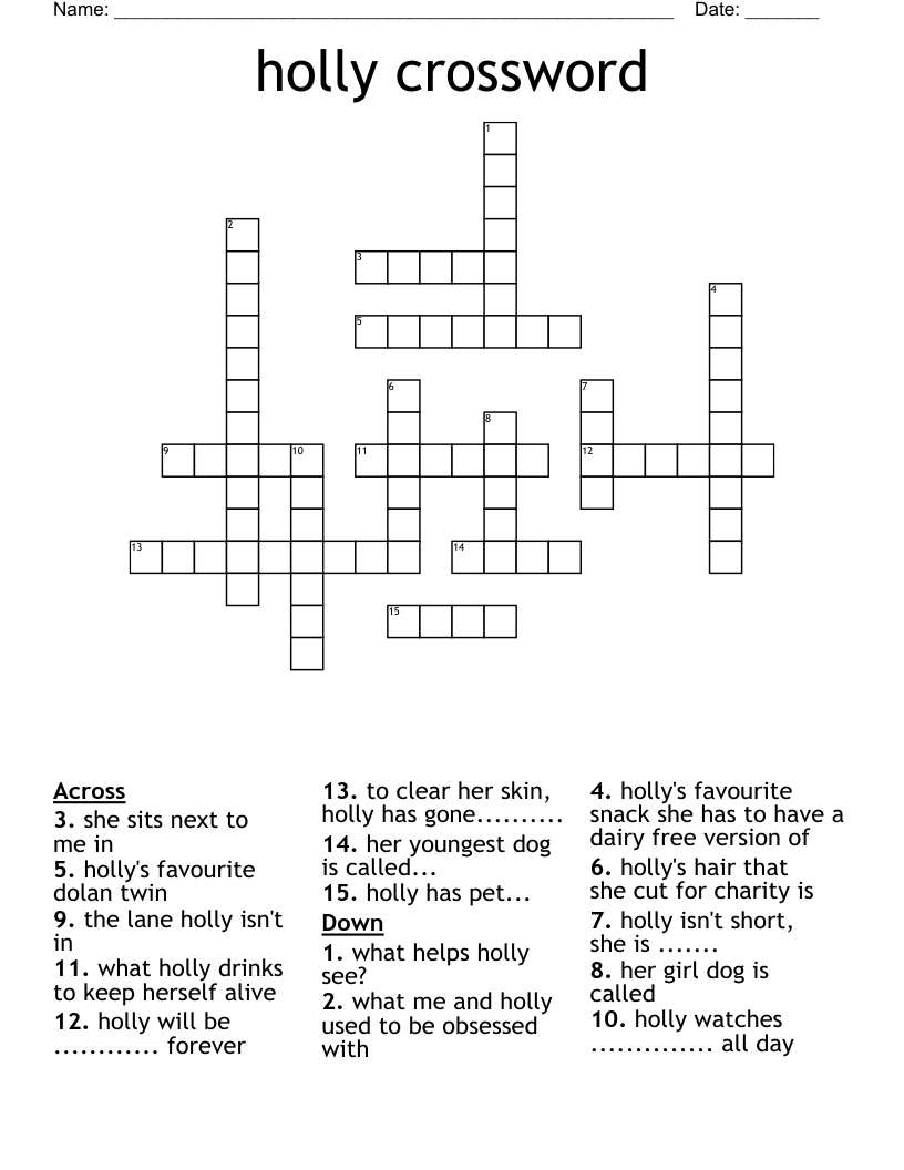 holly crossword