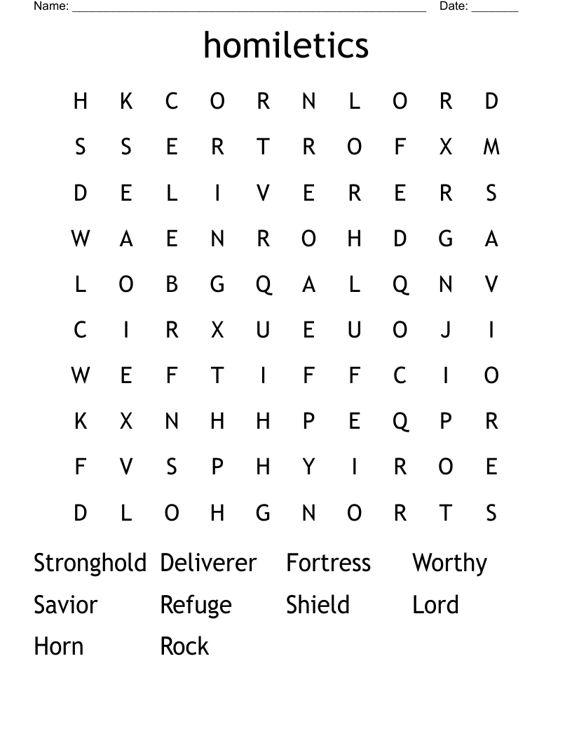 homiletics  Word Search