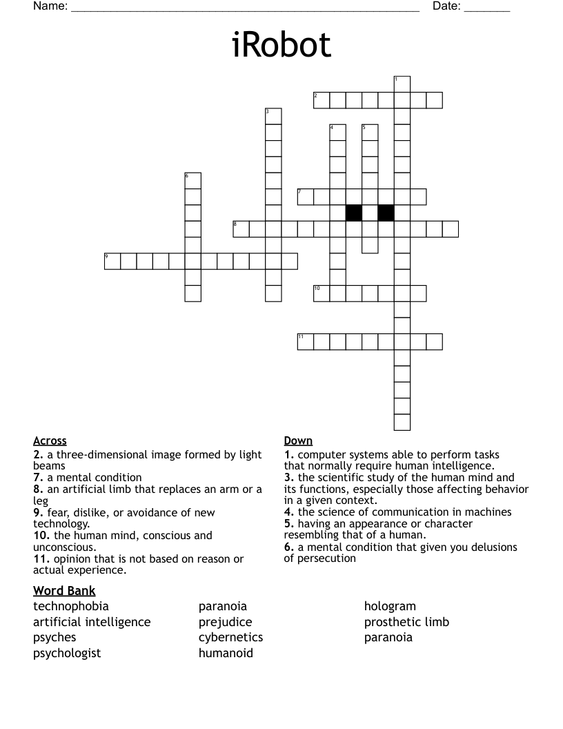 iRobot Crossword