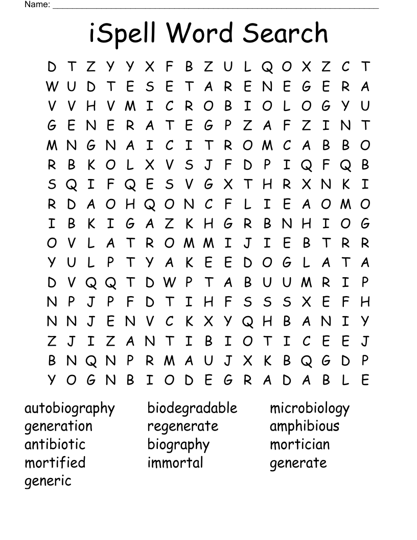 iSpell Word Search