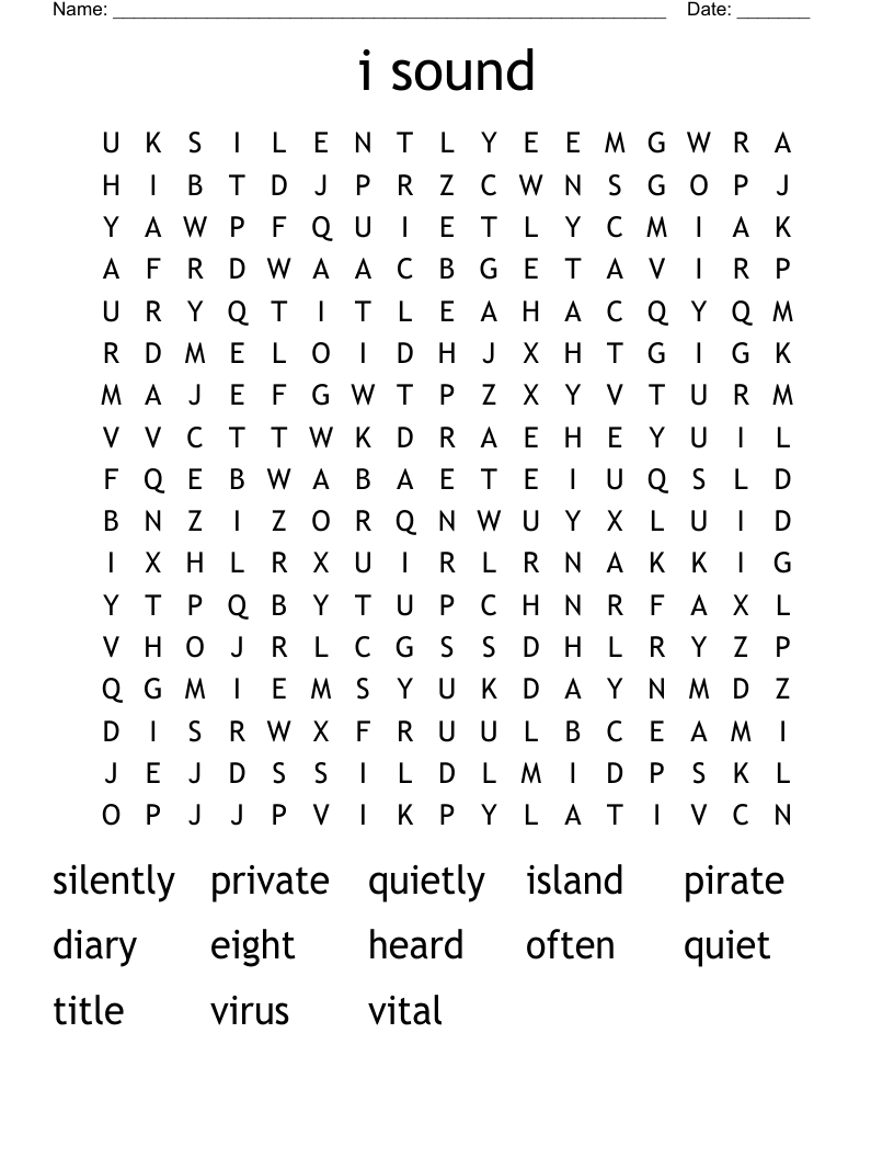i sound Word Search