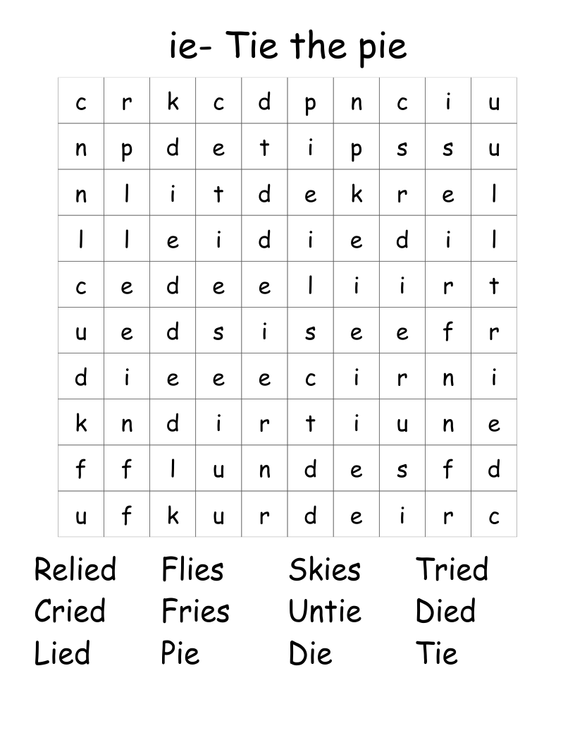 ie- Tie the pie