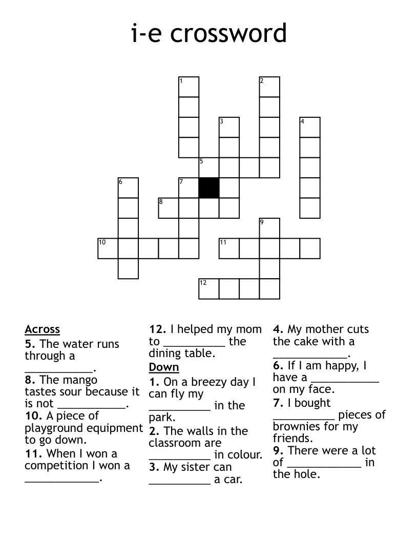 i-e crossword