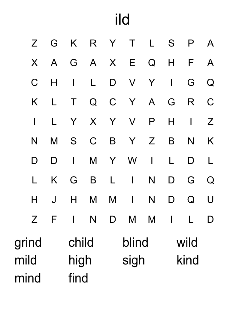 ild Word Search