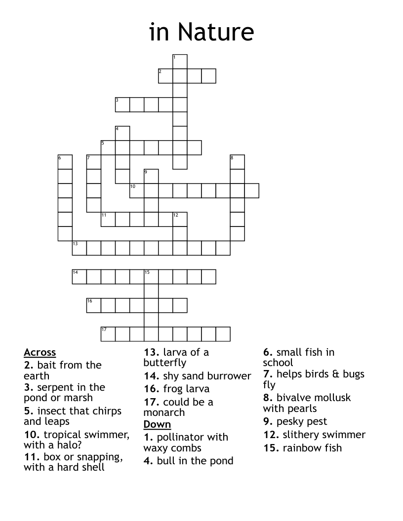 in Nature Crossword