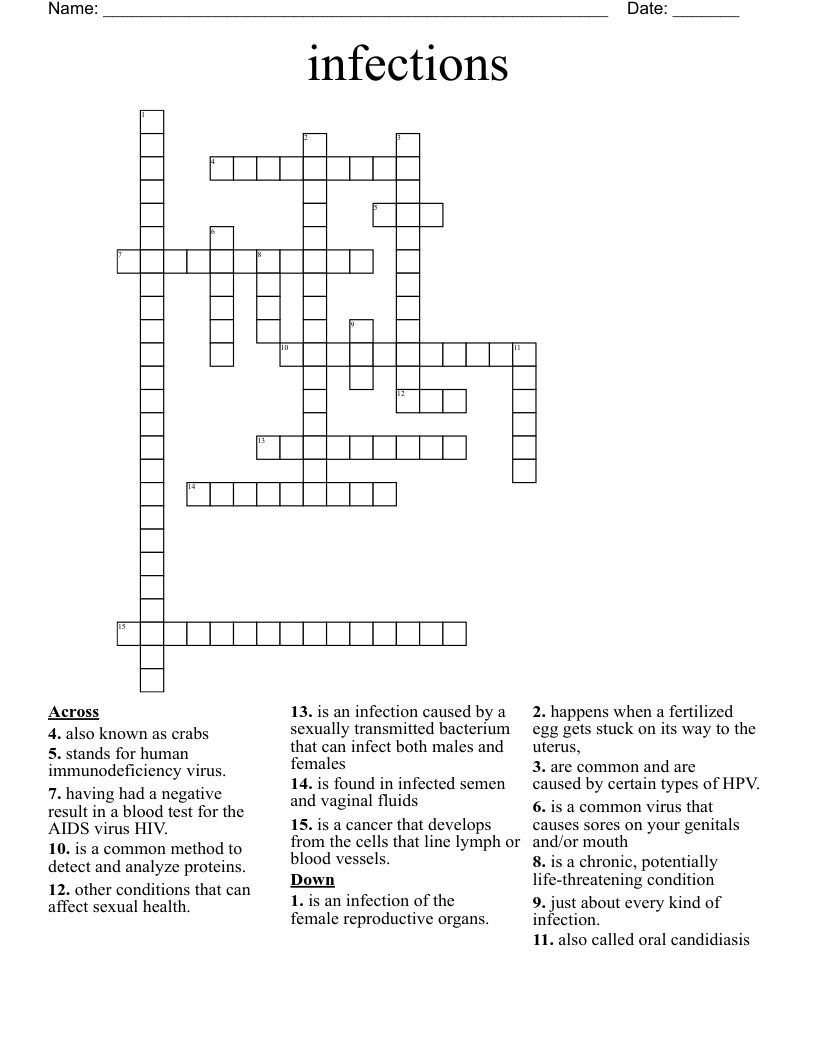 infections Crossword