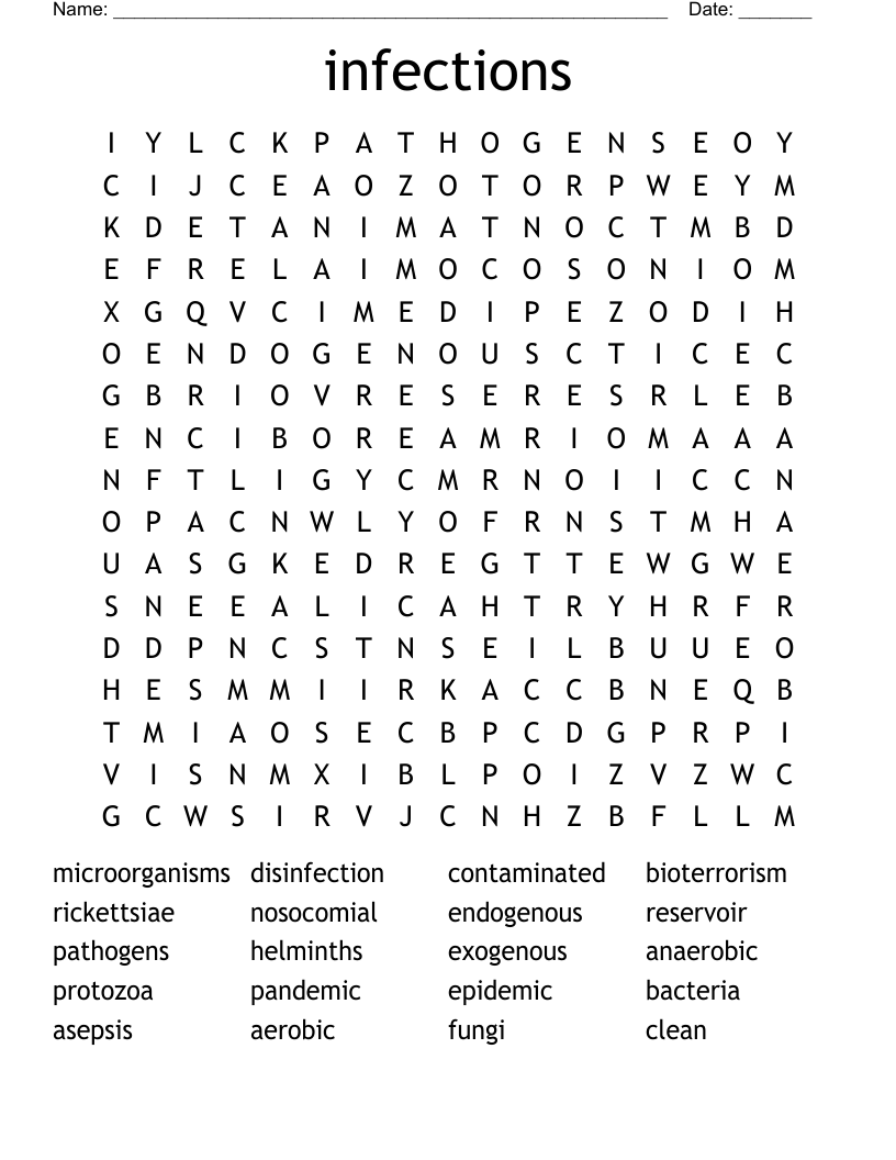 infections  Word Search