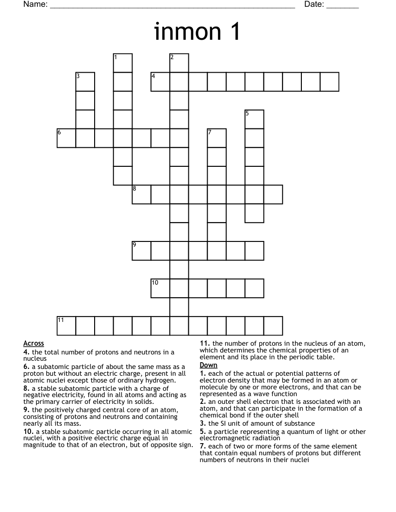 inmon 1 Crossword