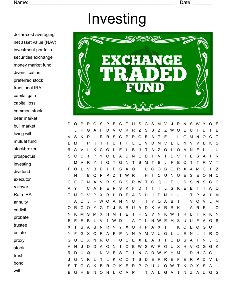 Investing Word Search