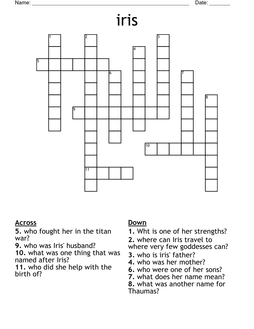 iris Crossword