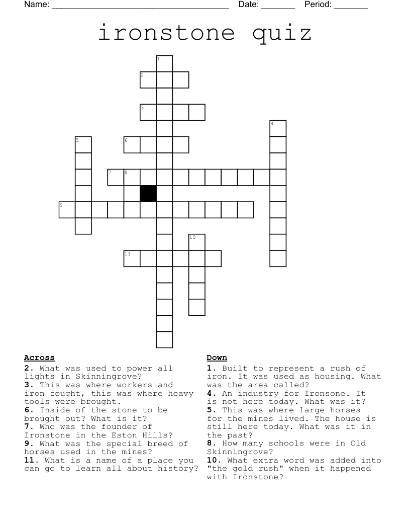 ironstone quiz