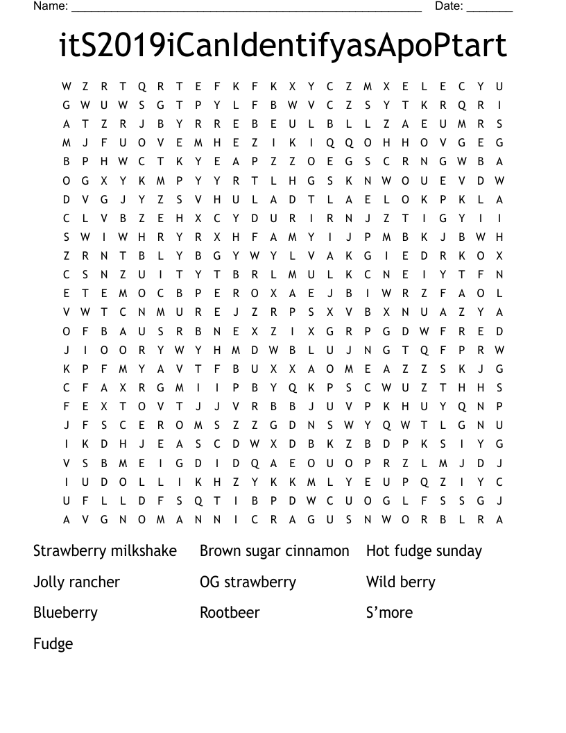 itS2019iCanIdentifyasApoPtart Word Search