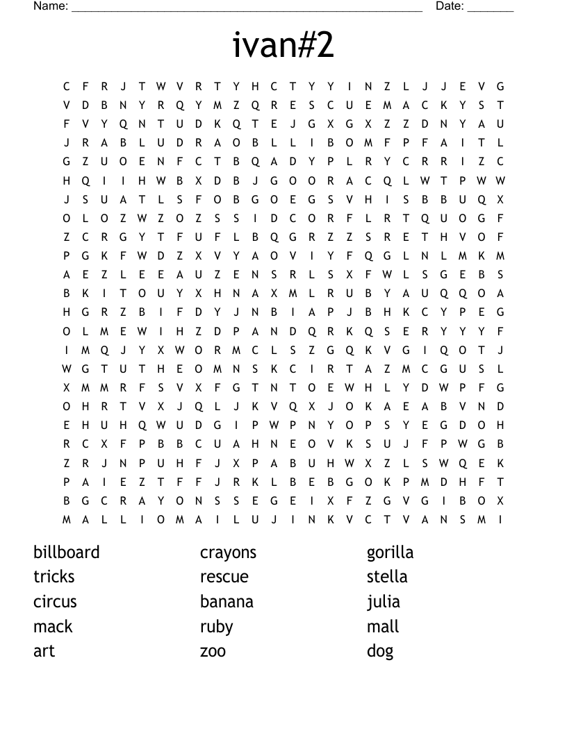 ivan#2 Word Search
