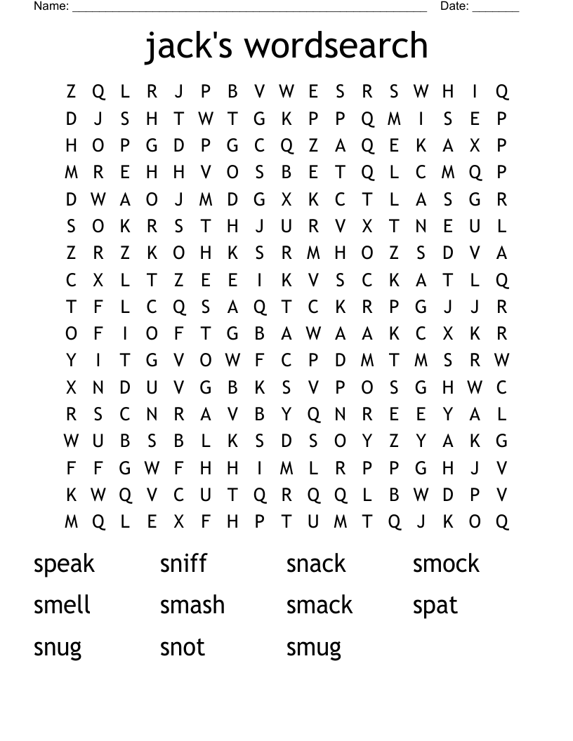 jack's wordsearch