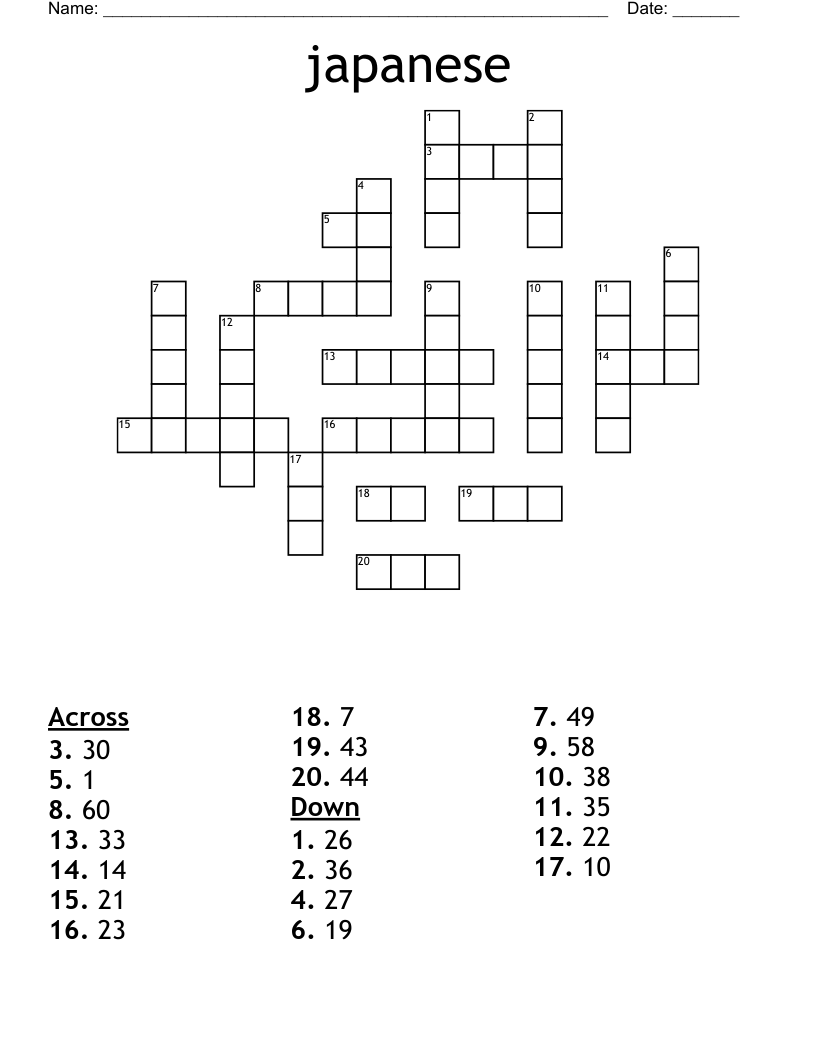 japanese Crossword