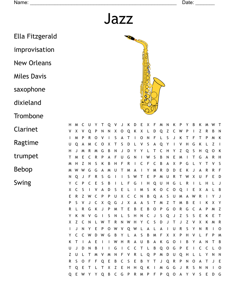 Jazz Word Search