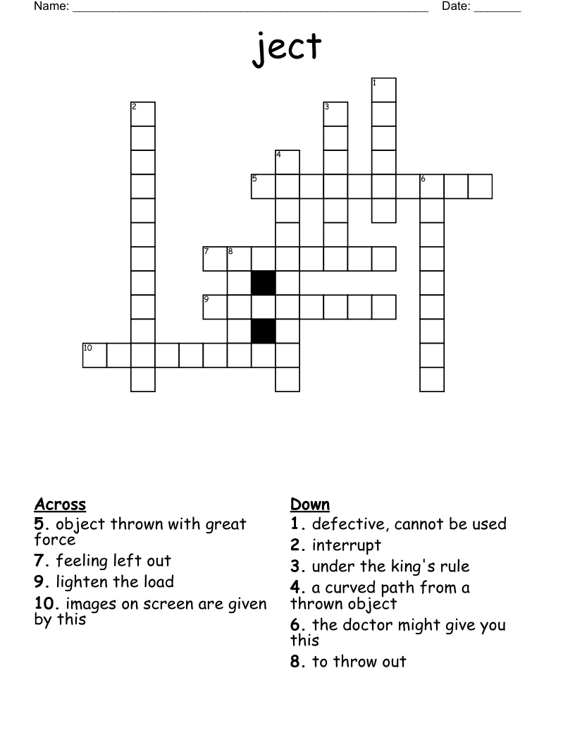 ject Crossword