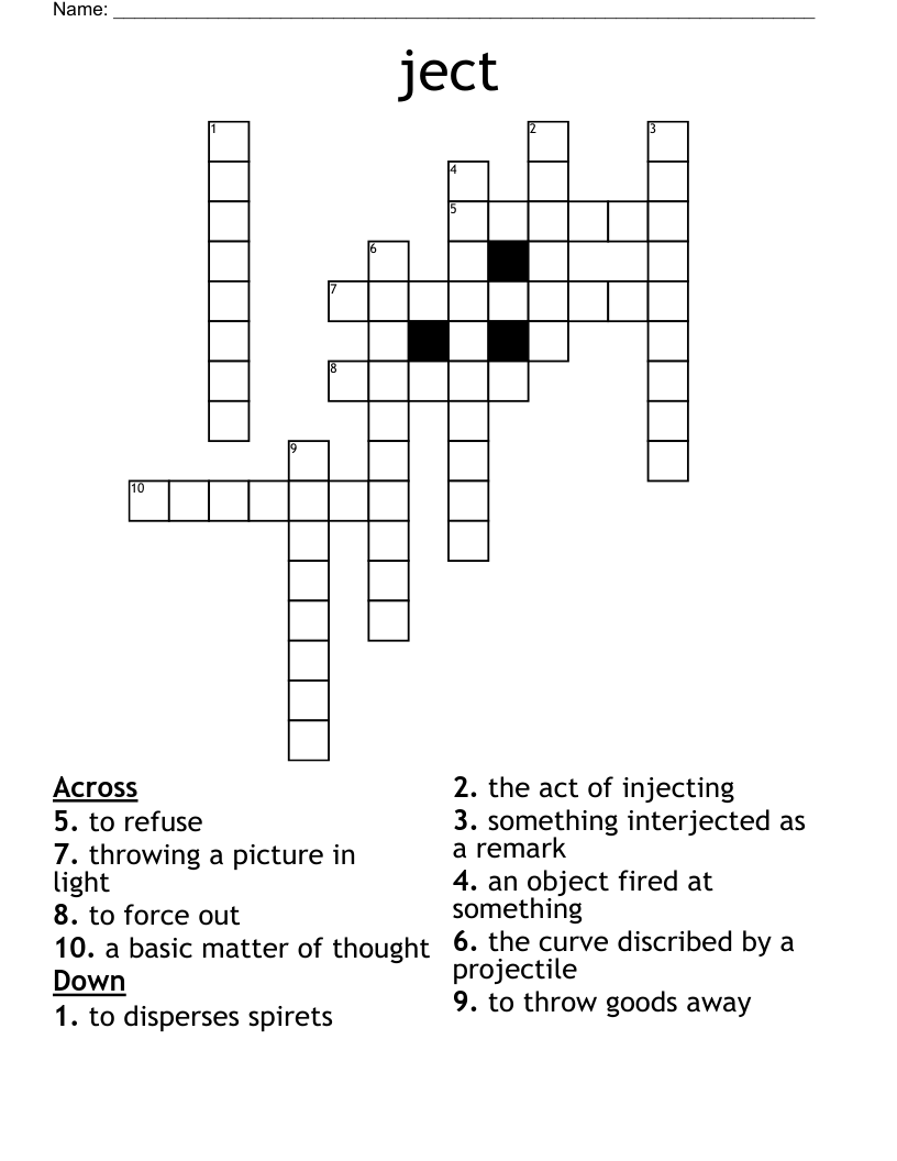 ject Crossword