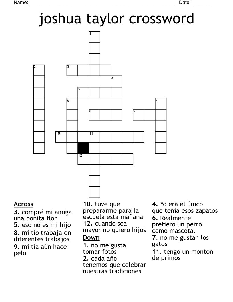 joshua taylor crossword 