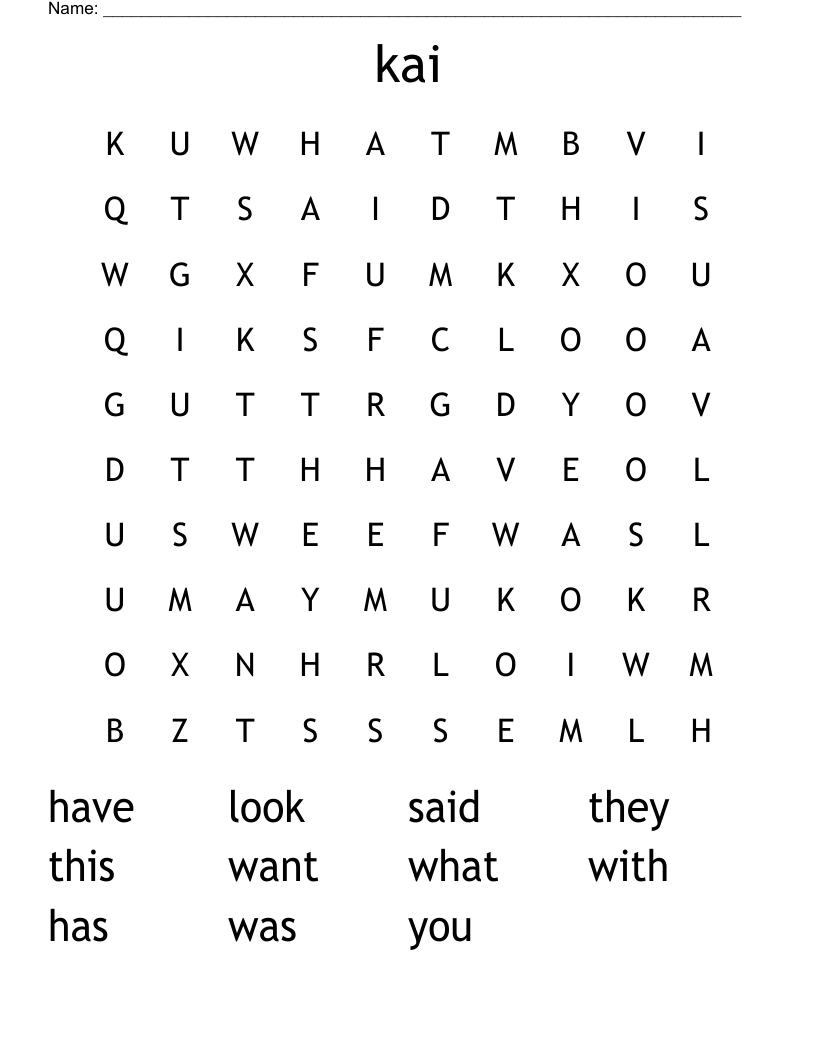 kai Word Search