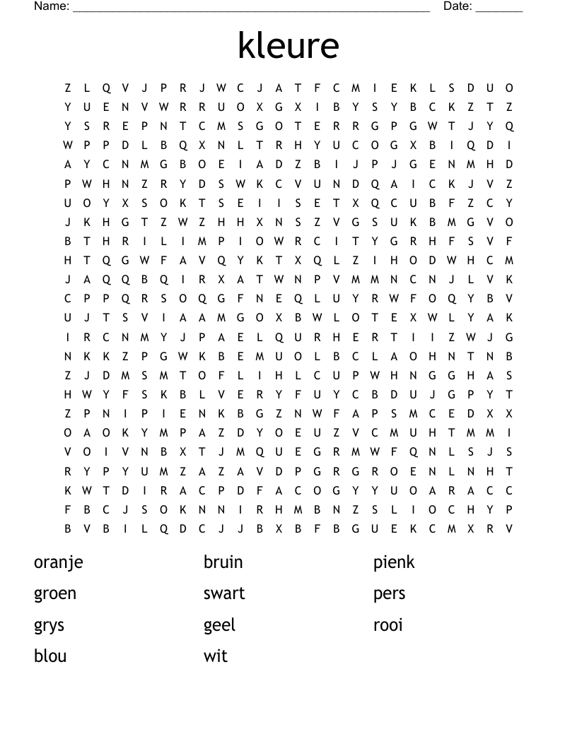 kleure Word Search