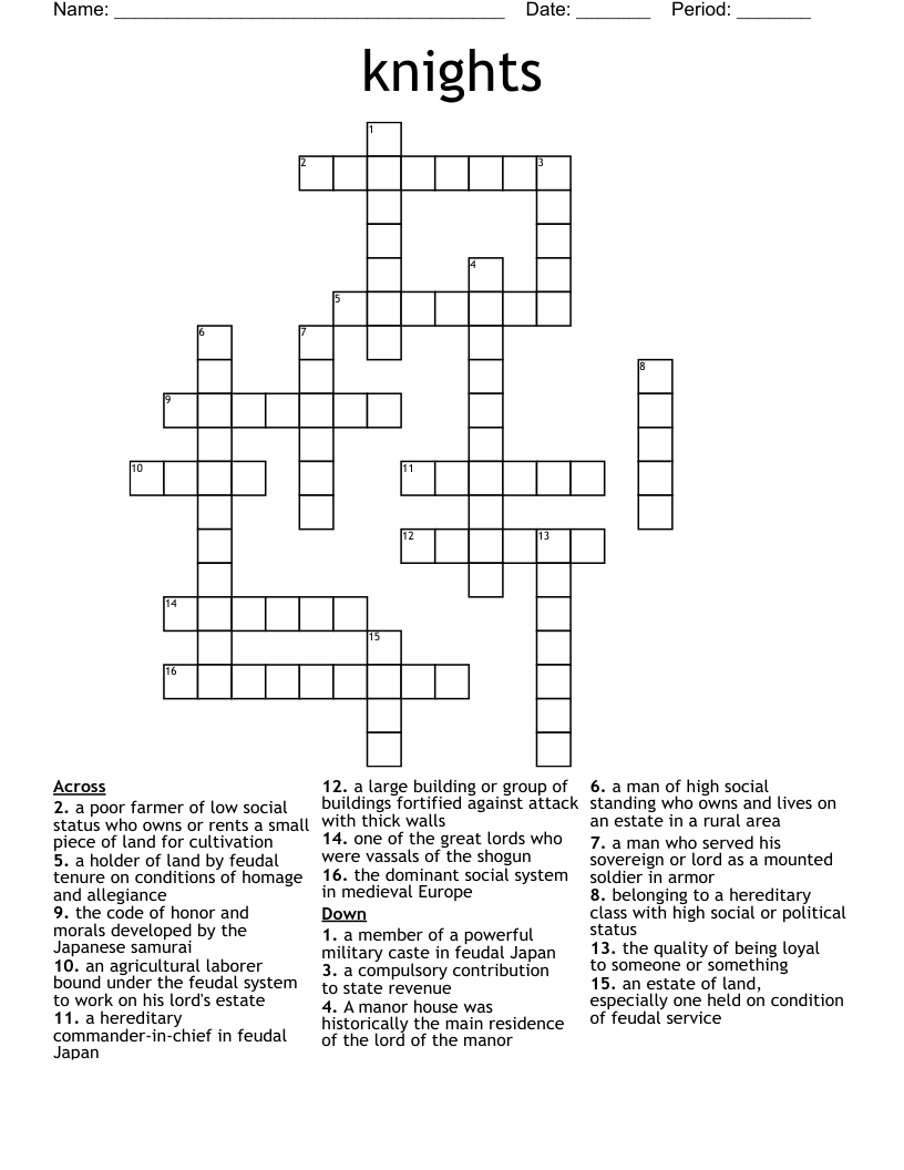 knights Crossword