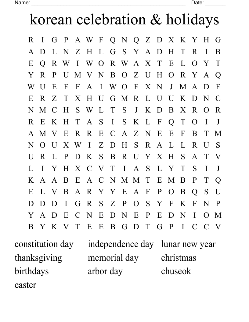 korean celebration & holidays