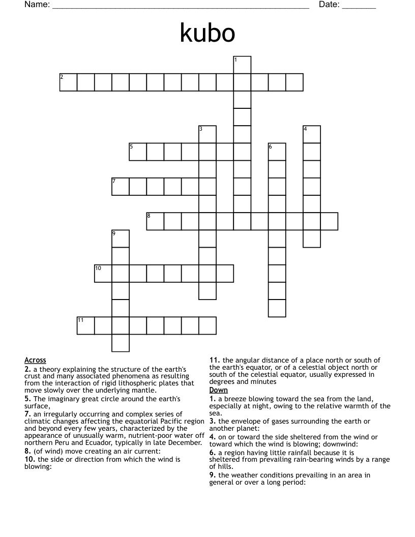 kubo Crossword