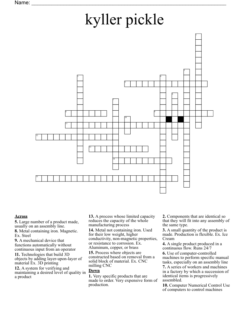 kyller pickle Crossword