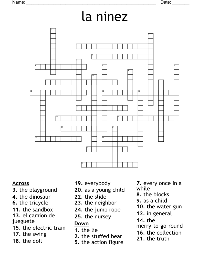 la ninez  Crossword